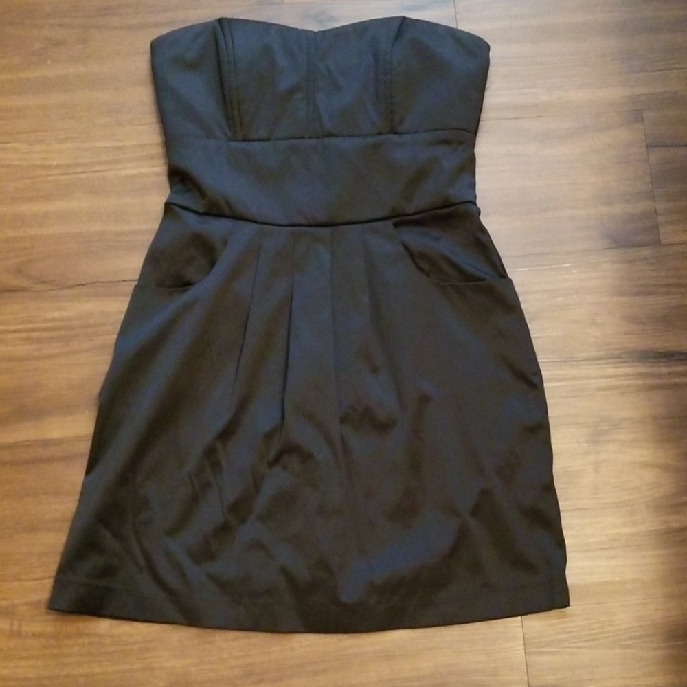 Black silky dress